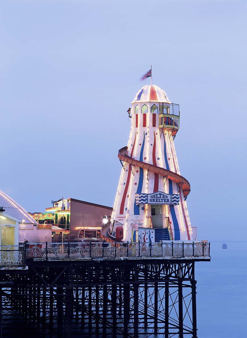 Brighton Pier At Twilight Background