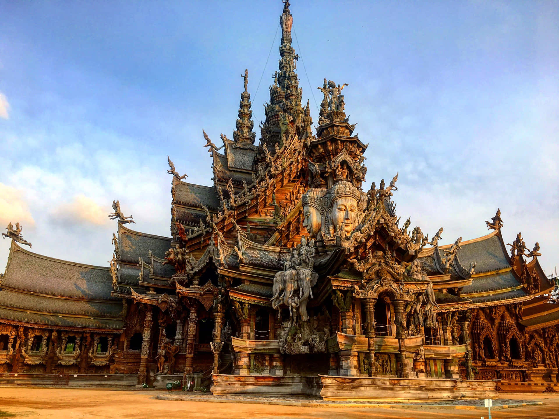 Brilliant Architecture Of The Sanctuary Of Truth Background