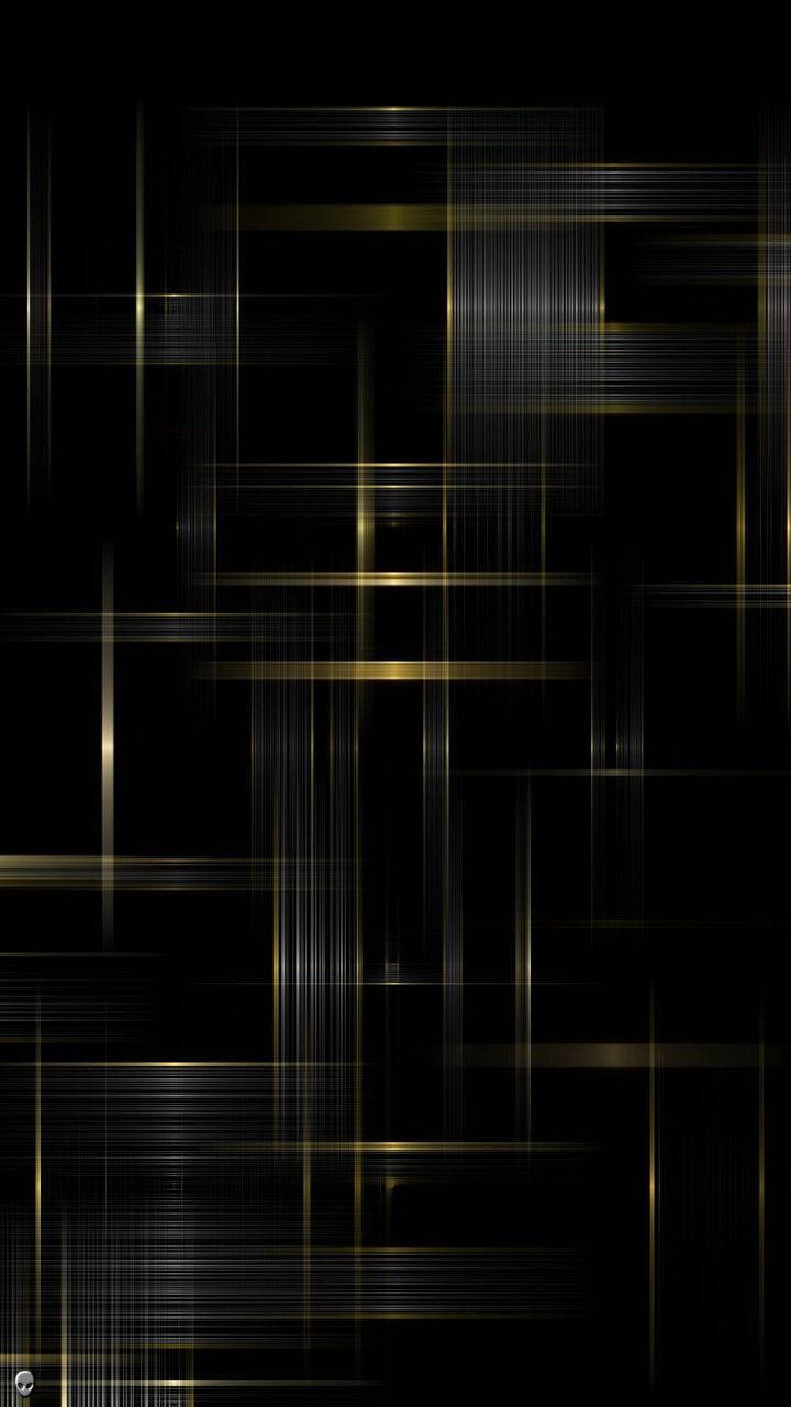 Brilliant Black And Gold Abstract Lines Background