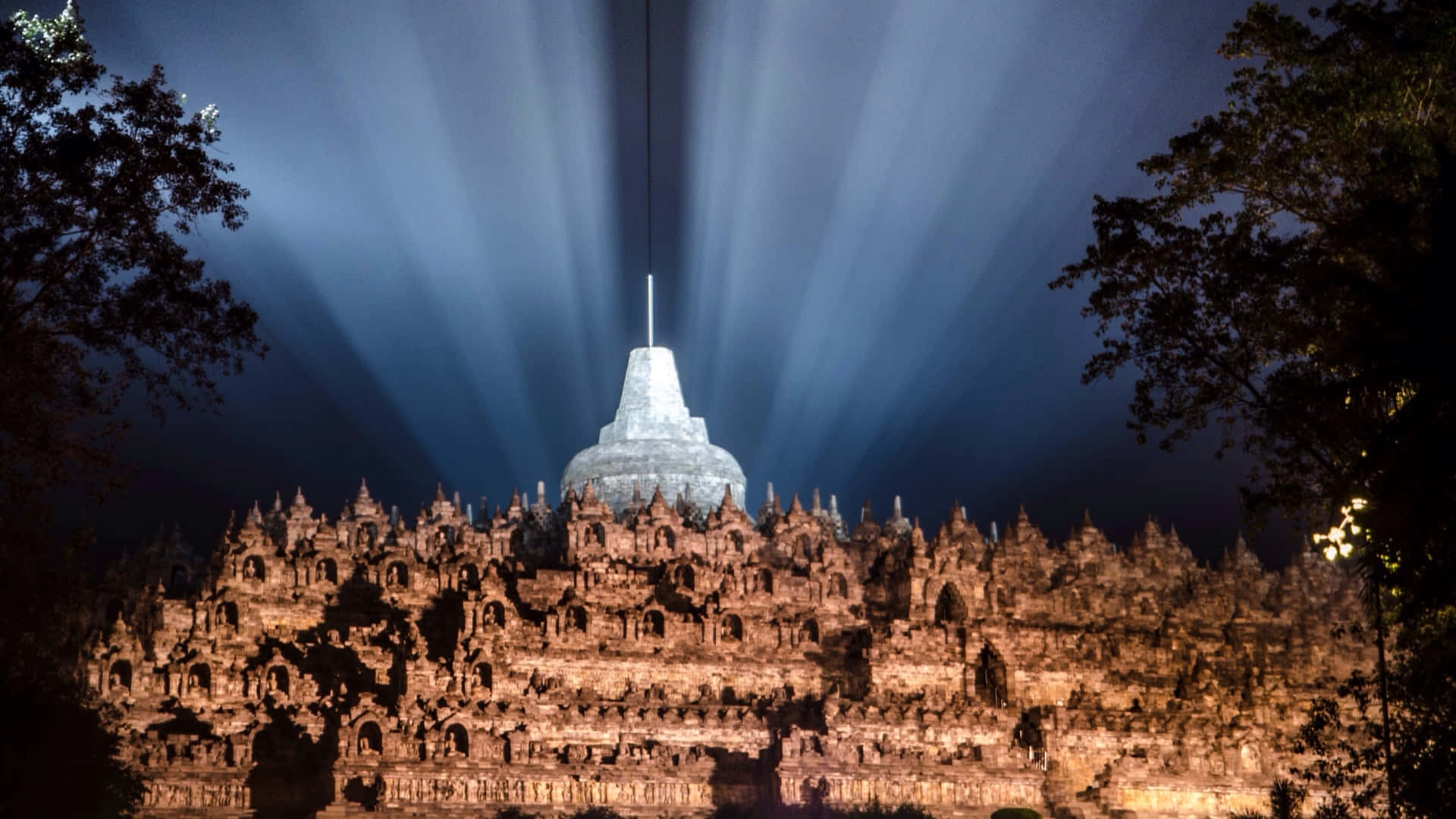 Brilliant Light In Borobudur Temple Background