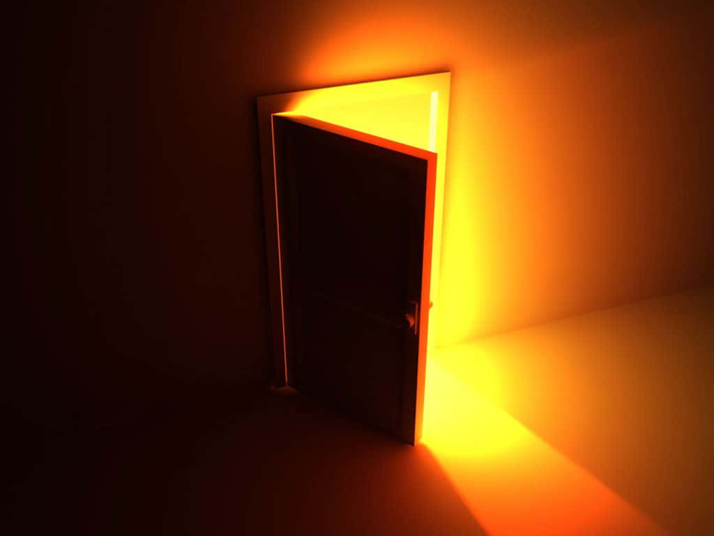 Brilliant Light Open Door Background