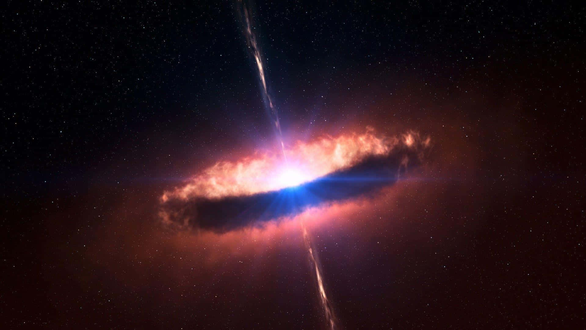 Brilliant Quasar Lighting Up The Cosmos Background