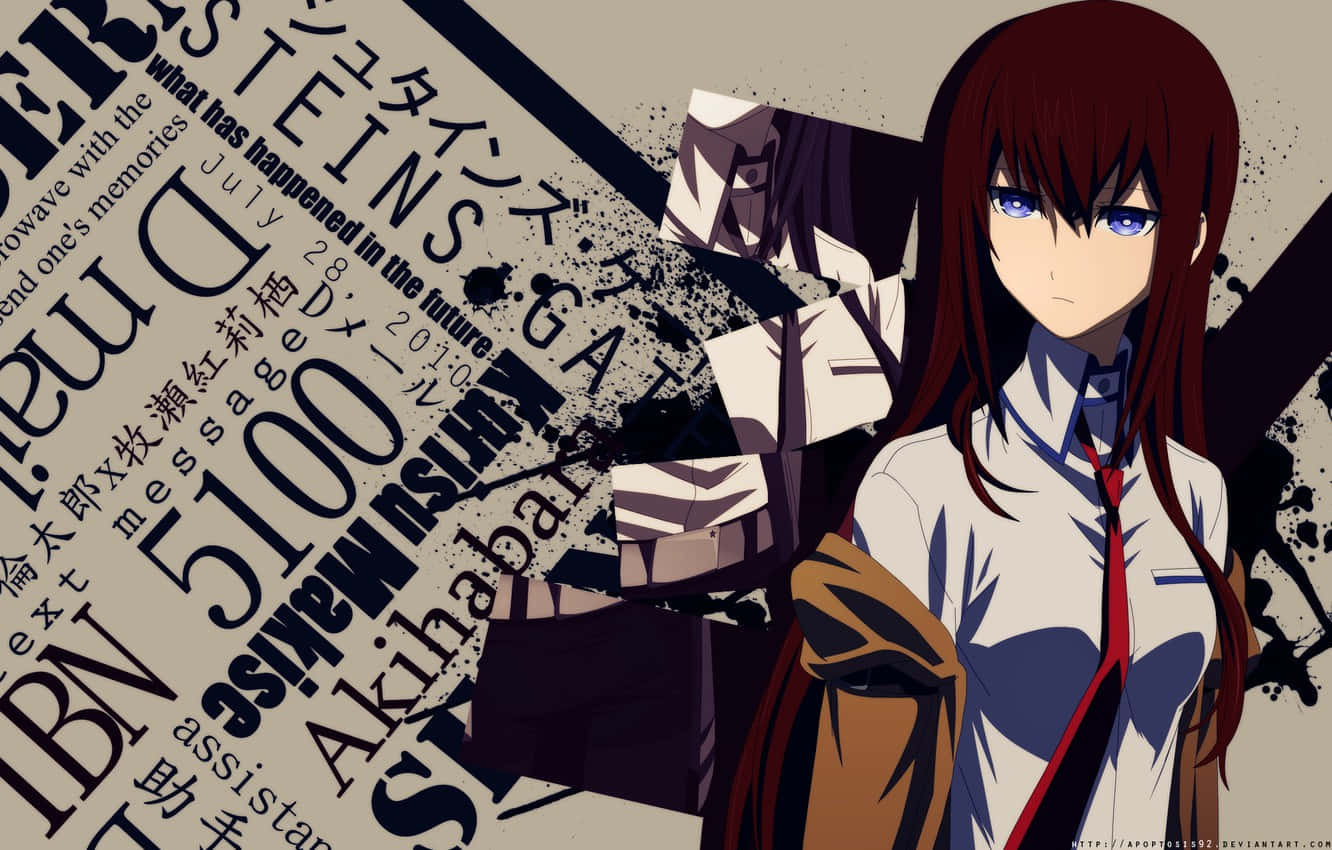 Brilliant Scientist Kurisu Makise Deep In Thought At The Lab Background