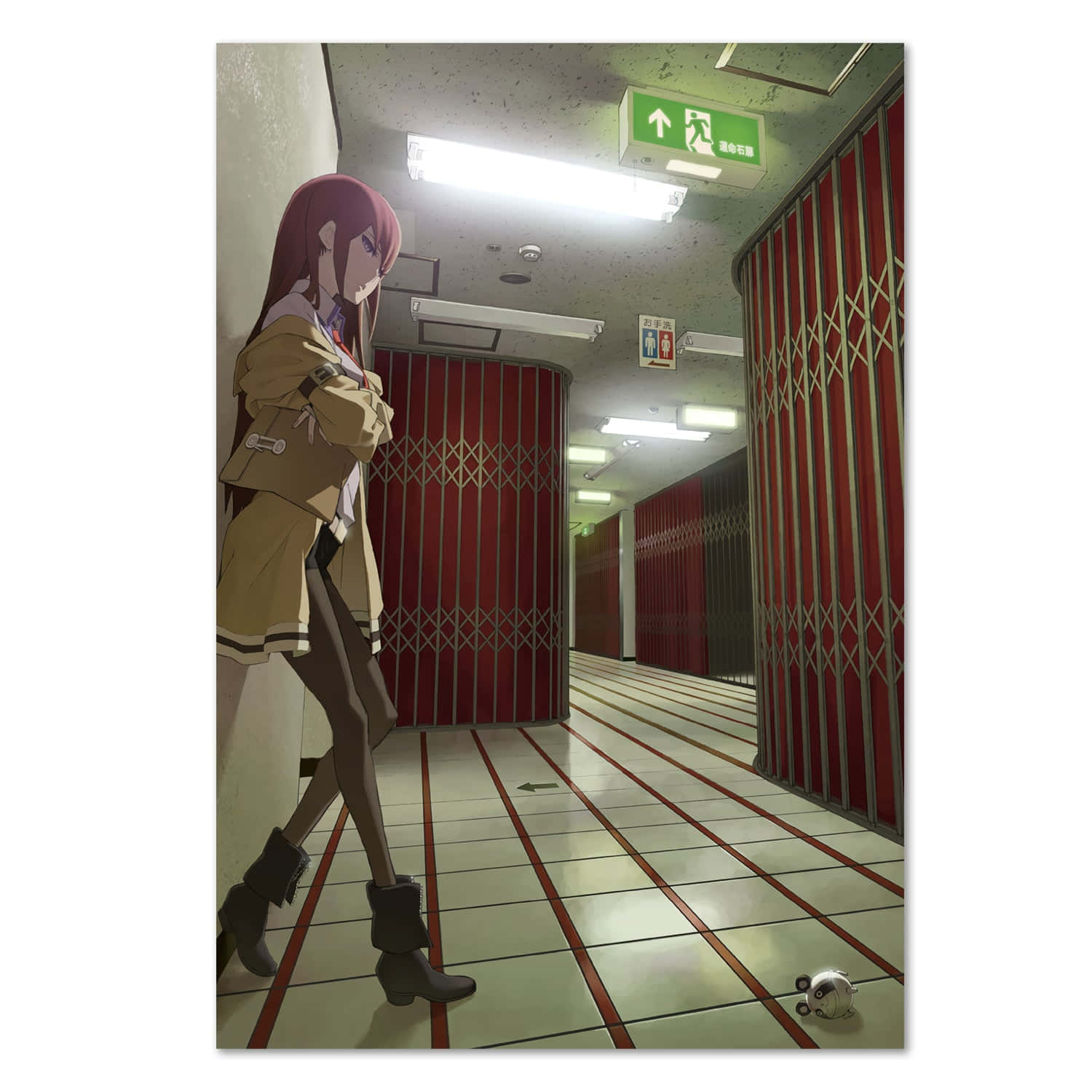 Brilliant Scientist Kurisu Makise In A Thoughtful Stance Background