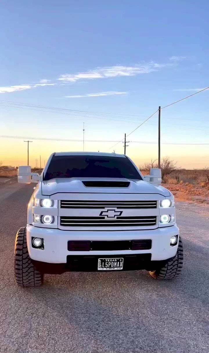 Brilliant White Duramax Car Background