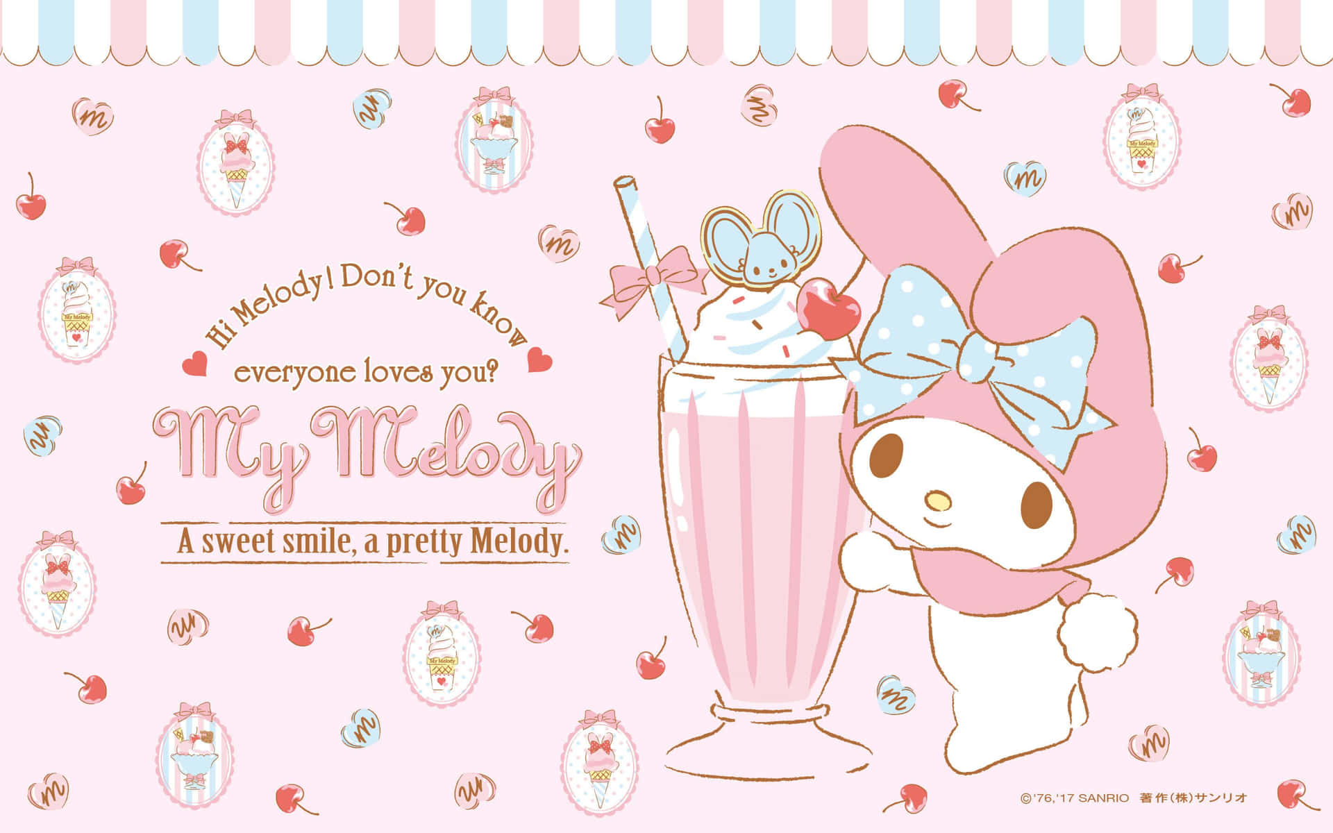 Bring An Adorable Touch To Your Desktop With A My Melody Design Background