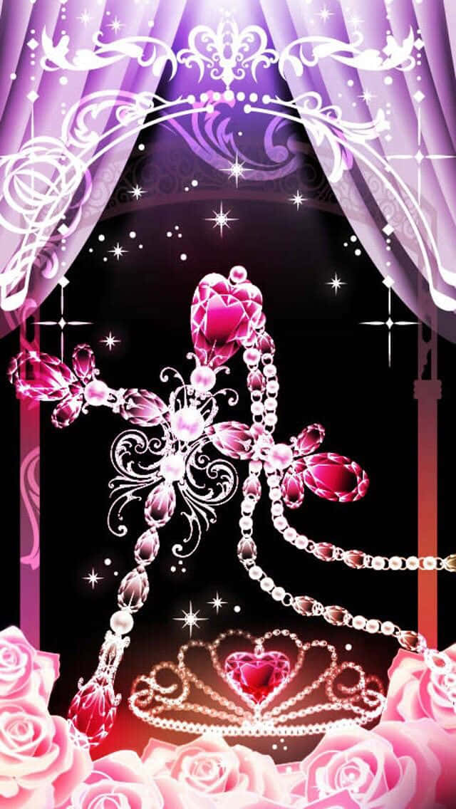 Bring Comfort And Hope Into Your Life With This Pink Cross Surrounded By Lovely Petaled Flowers. Background