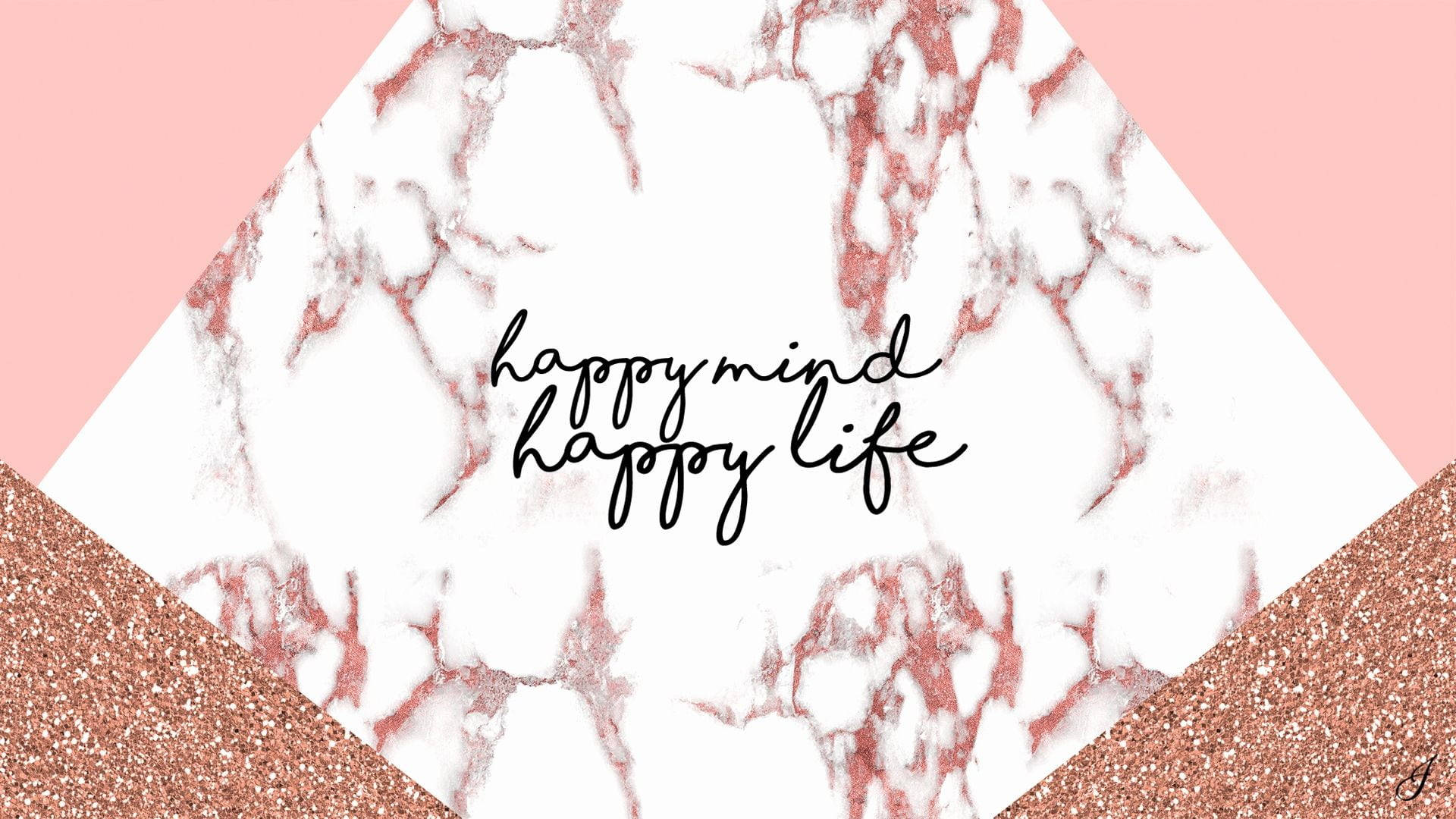 Bring Happiness To Your Screen - Beautiful Rose Gold Tumblr Background Background
