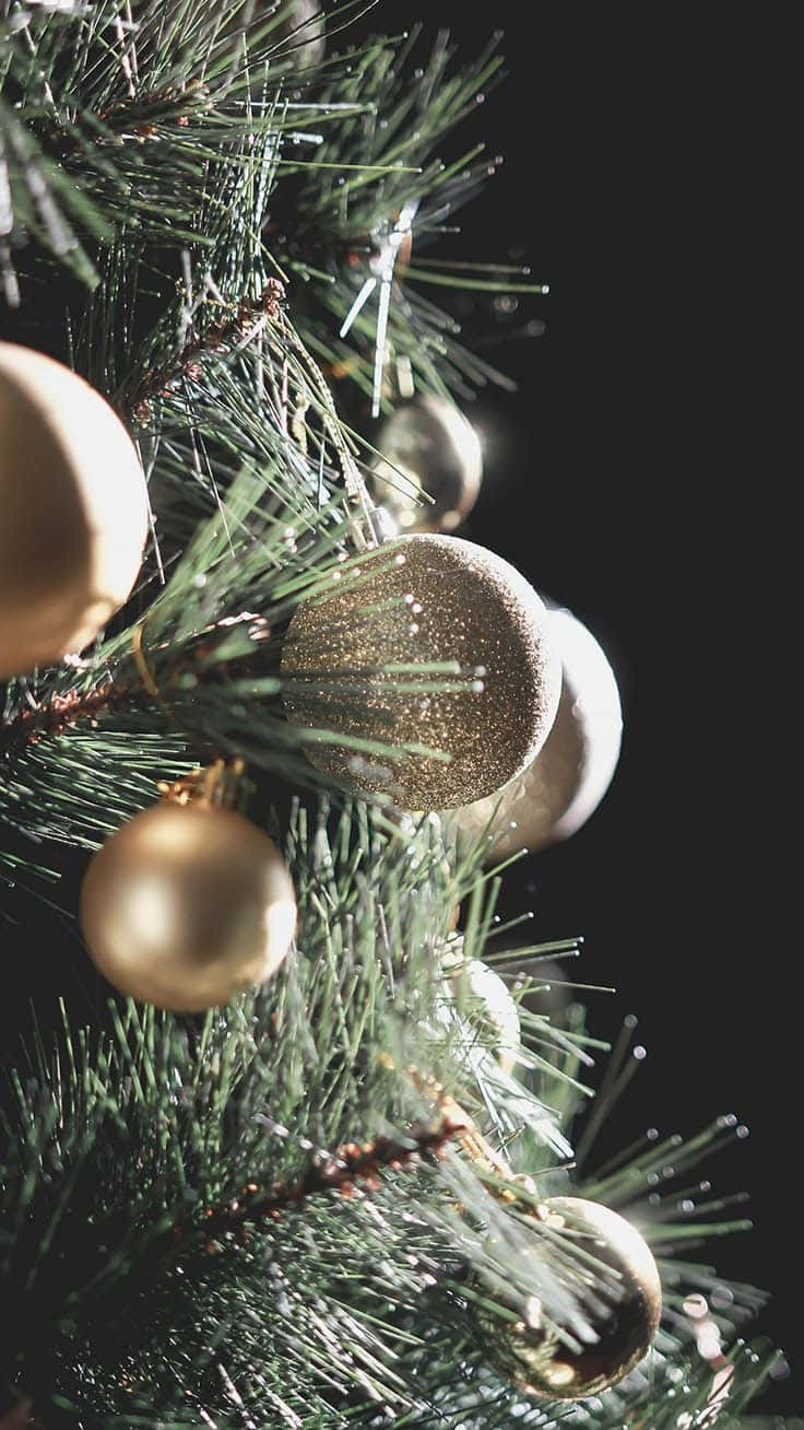 Bring Holiday Cheer To Your Home With A Beautiful Aesthetic Christmas Tree. Background