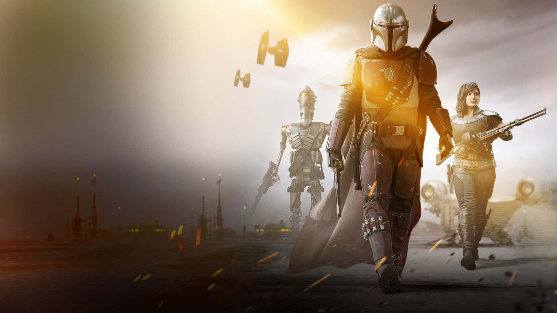 Bring Home The Power Of The Mandalorian With Your Next Pc! Background