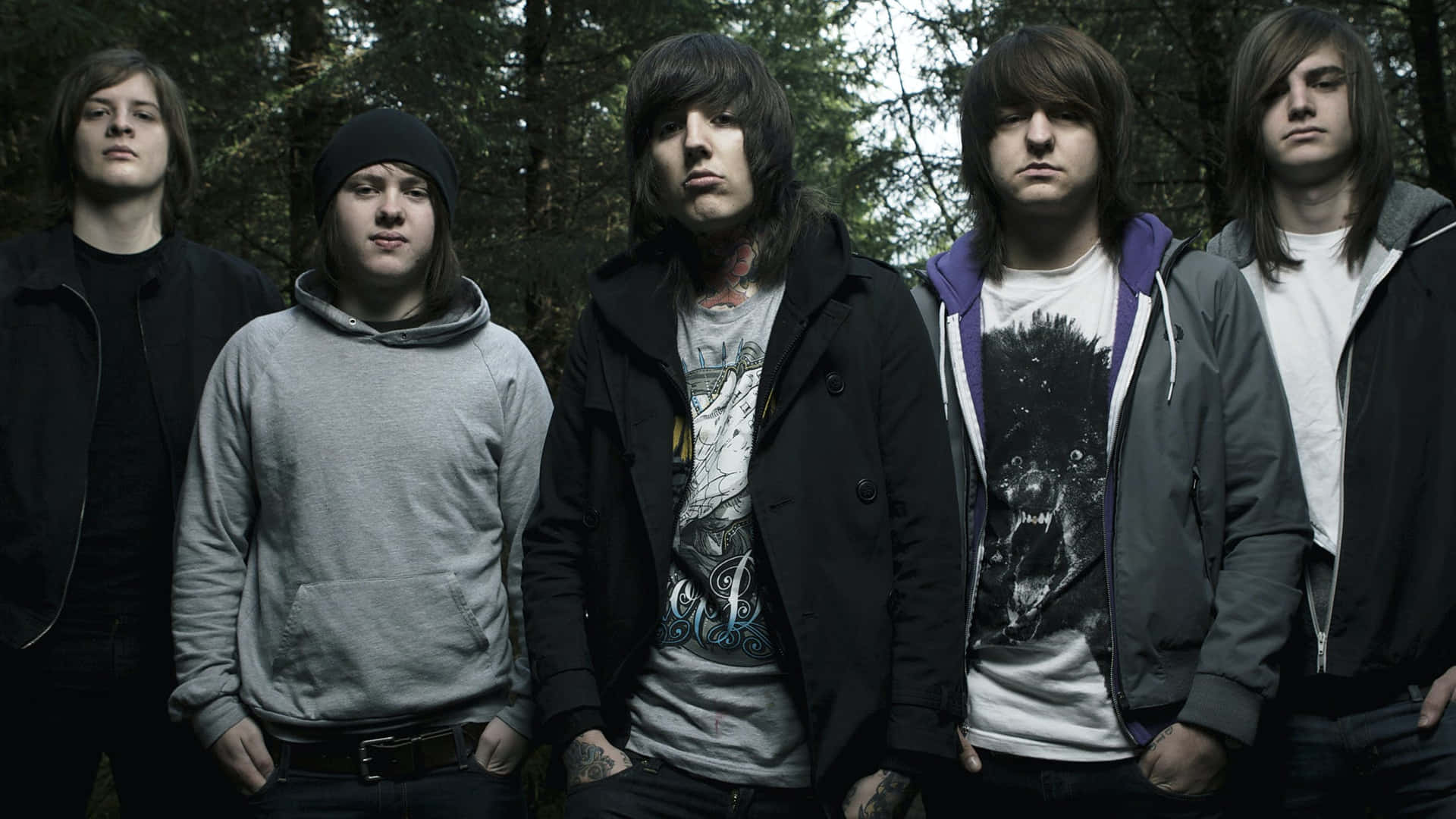 Bring Me The Horizon Band Forest Backdrop