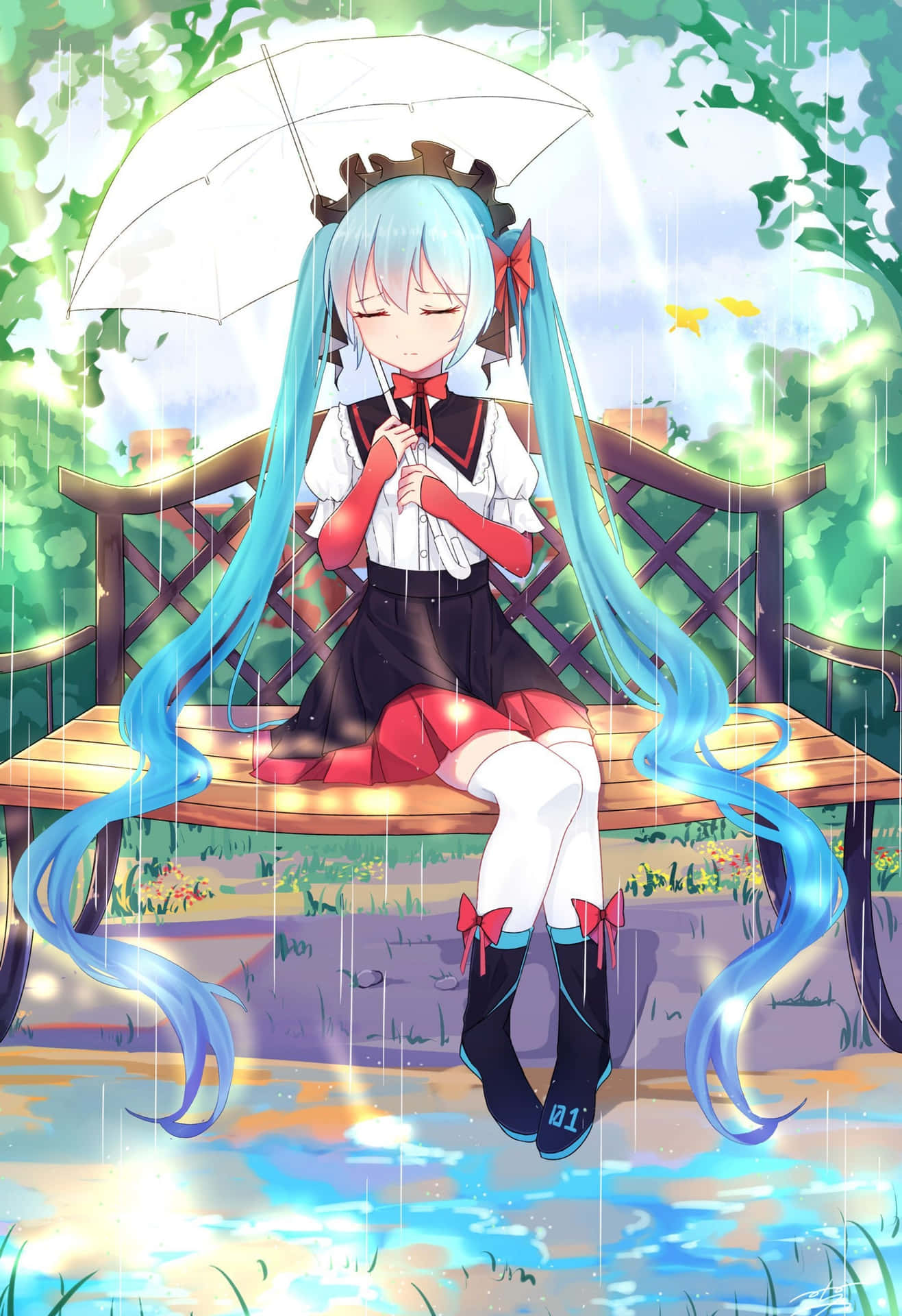 “bring Music Everywhere With The Hatsune Miku Phone” Background