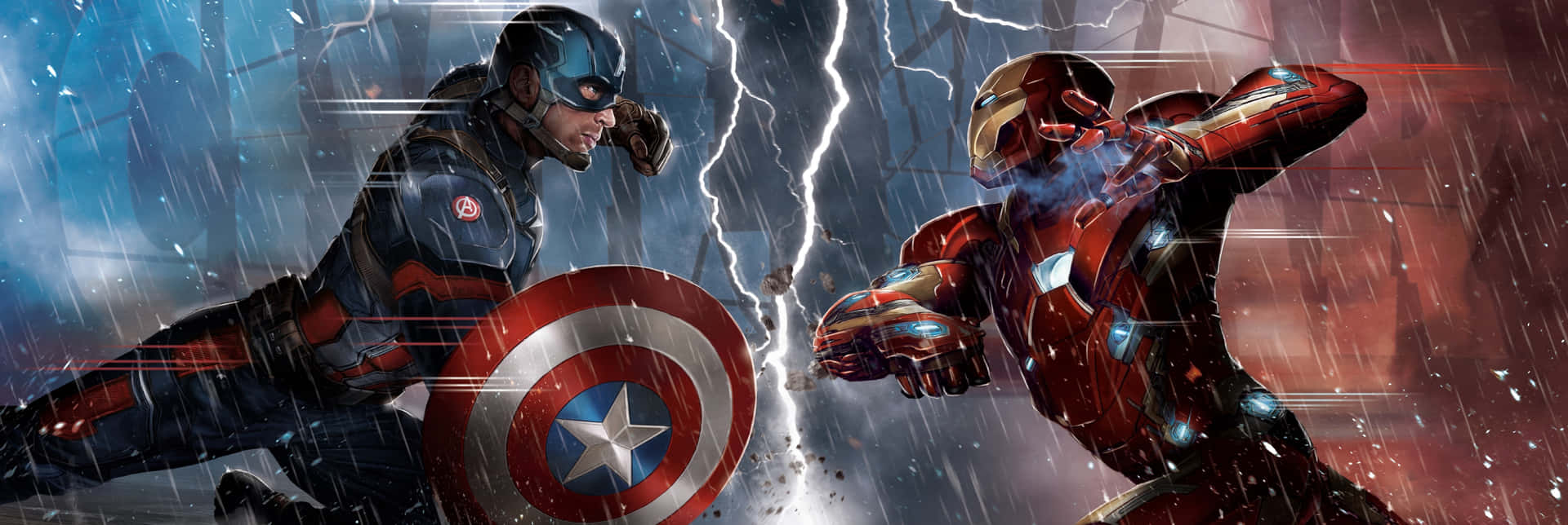 Bring On The Action With Captain America Dual Screen Background