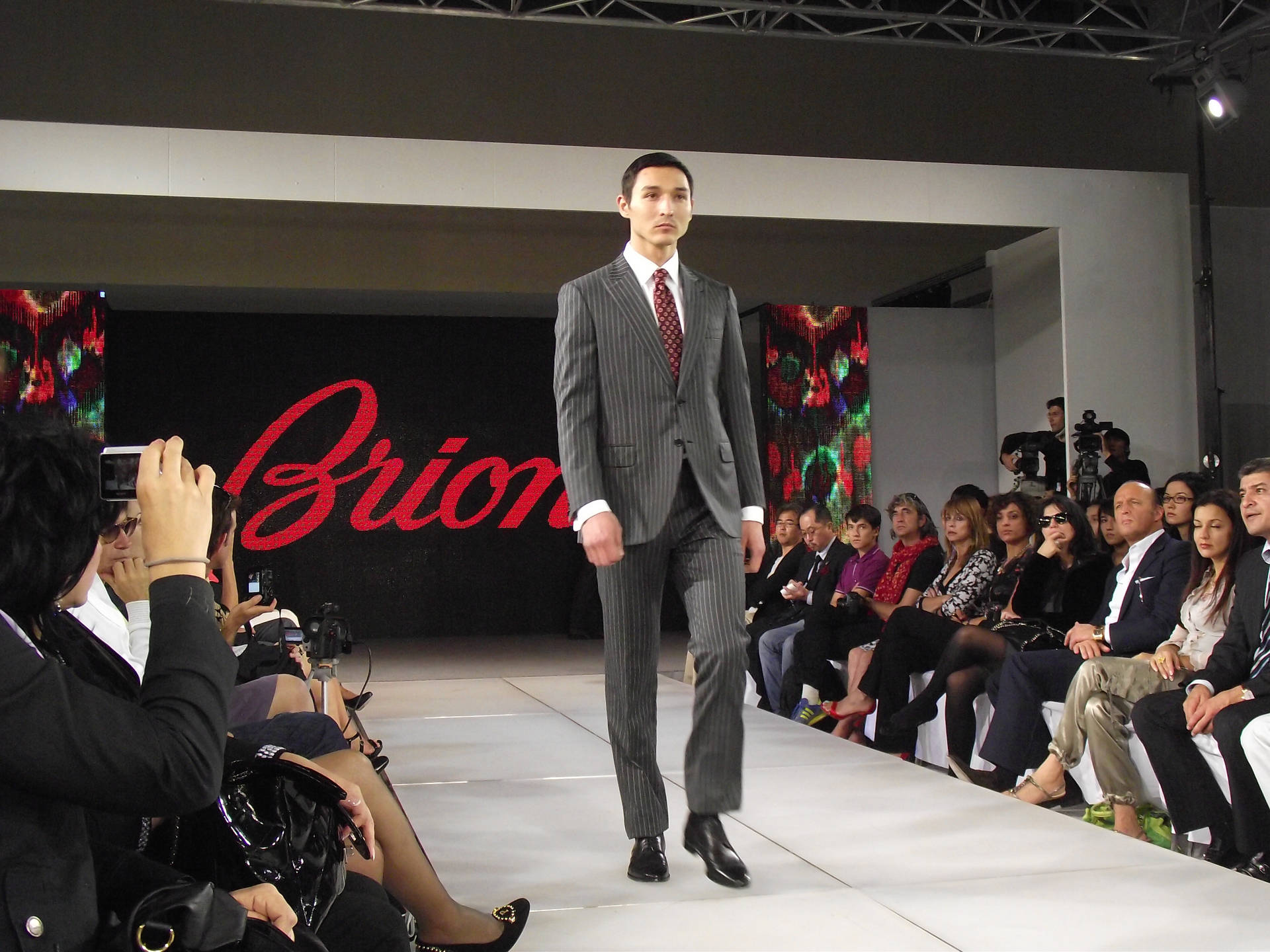 Brioni Model On The Runway