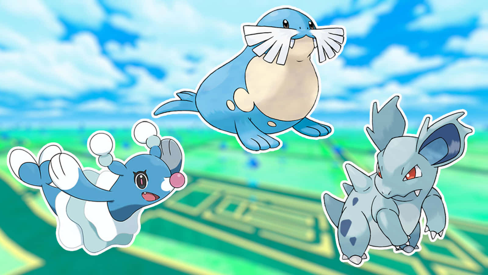 Brionne Sealeo And Nidorina Background