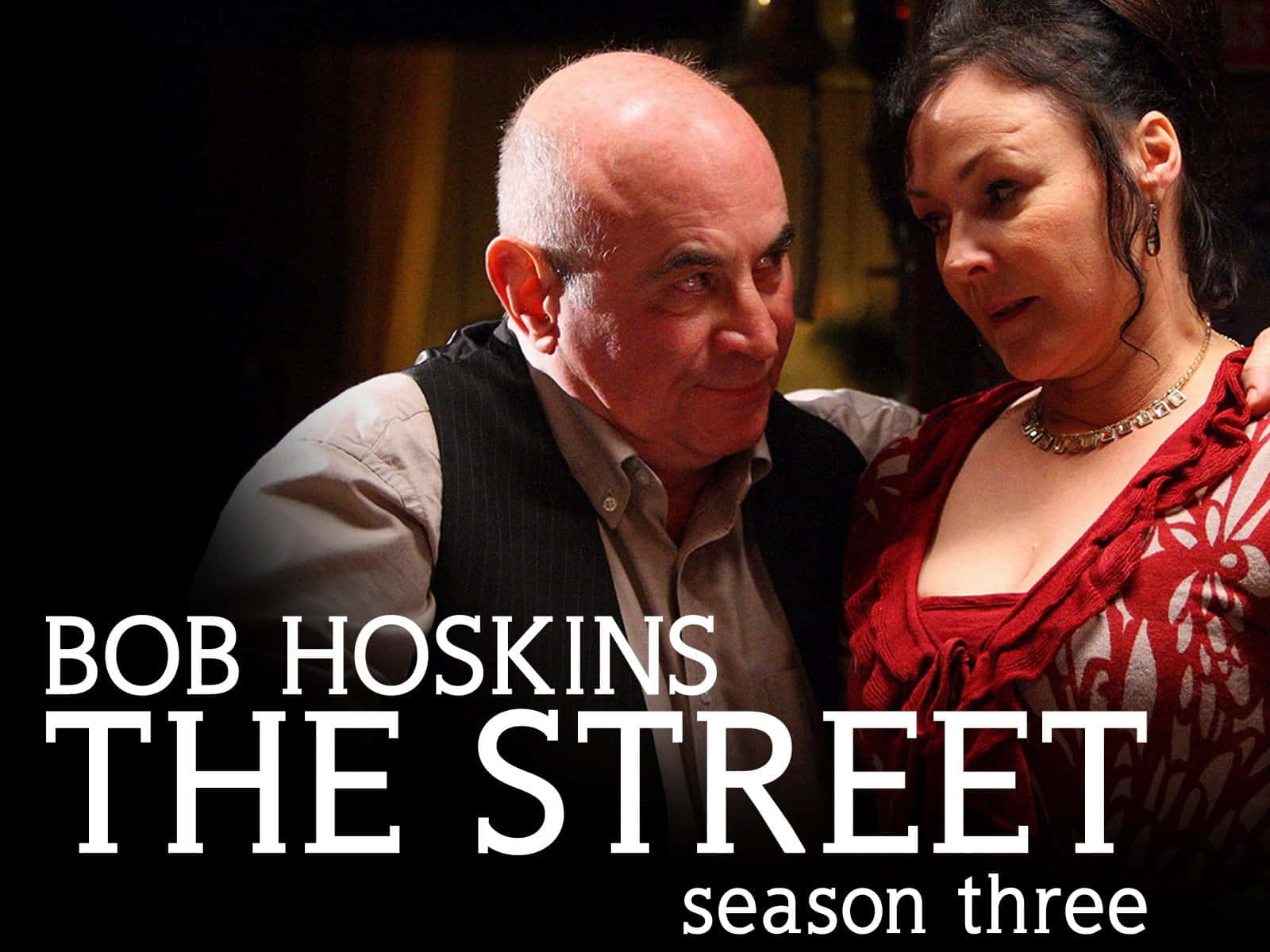 British Actor Bob Hoskins In A Classic Pose. Background