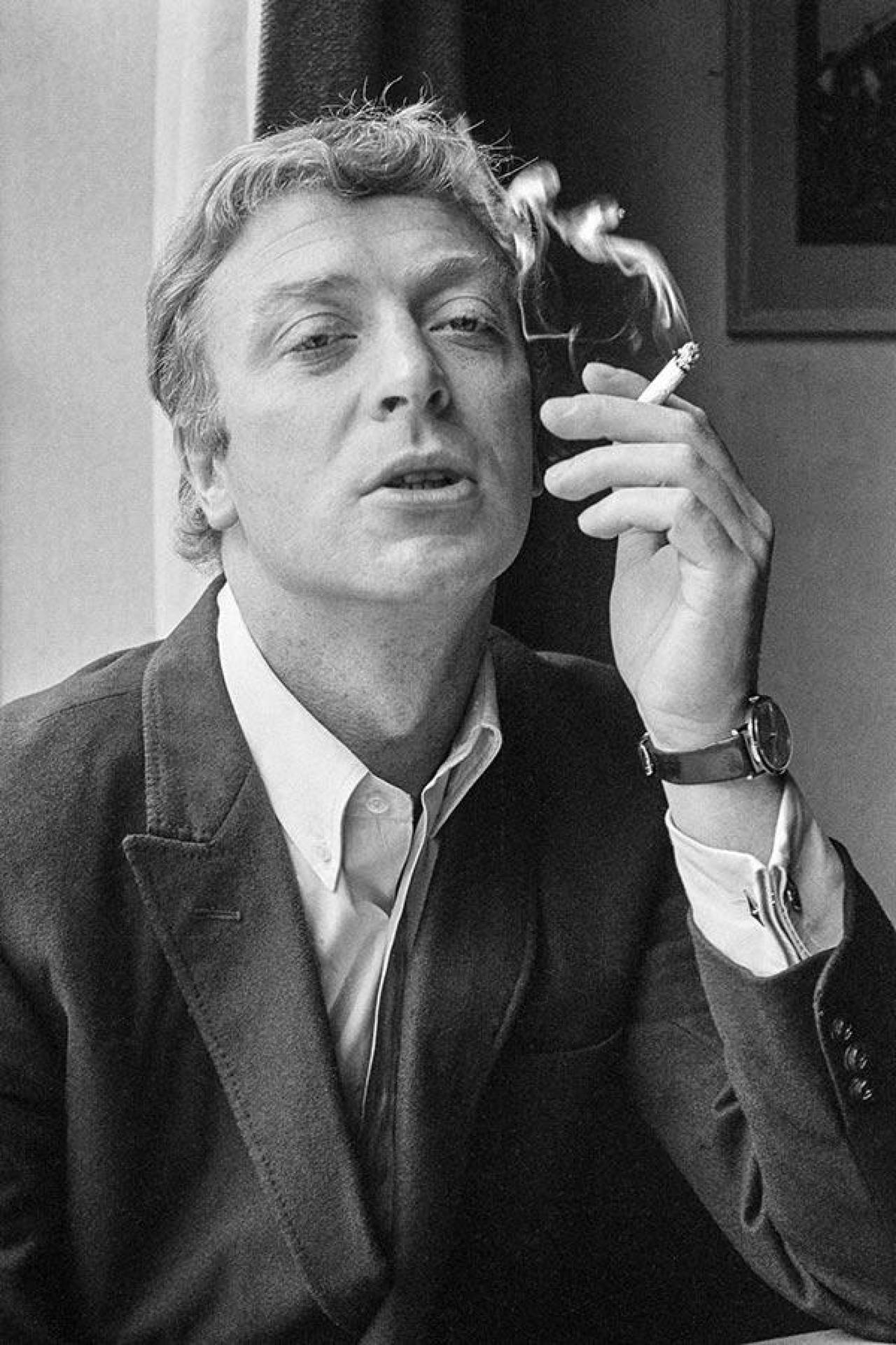 British Actor Michael Caine 1965 Photograph Background