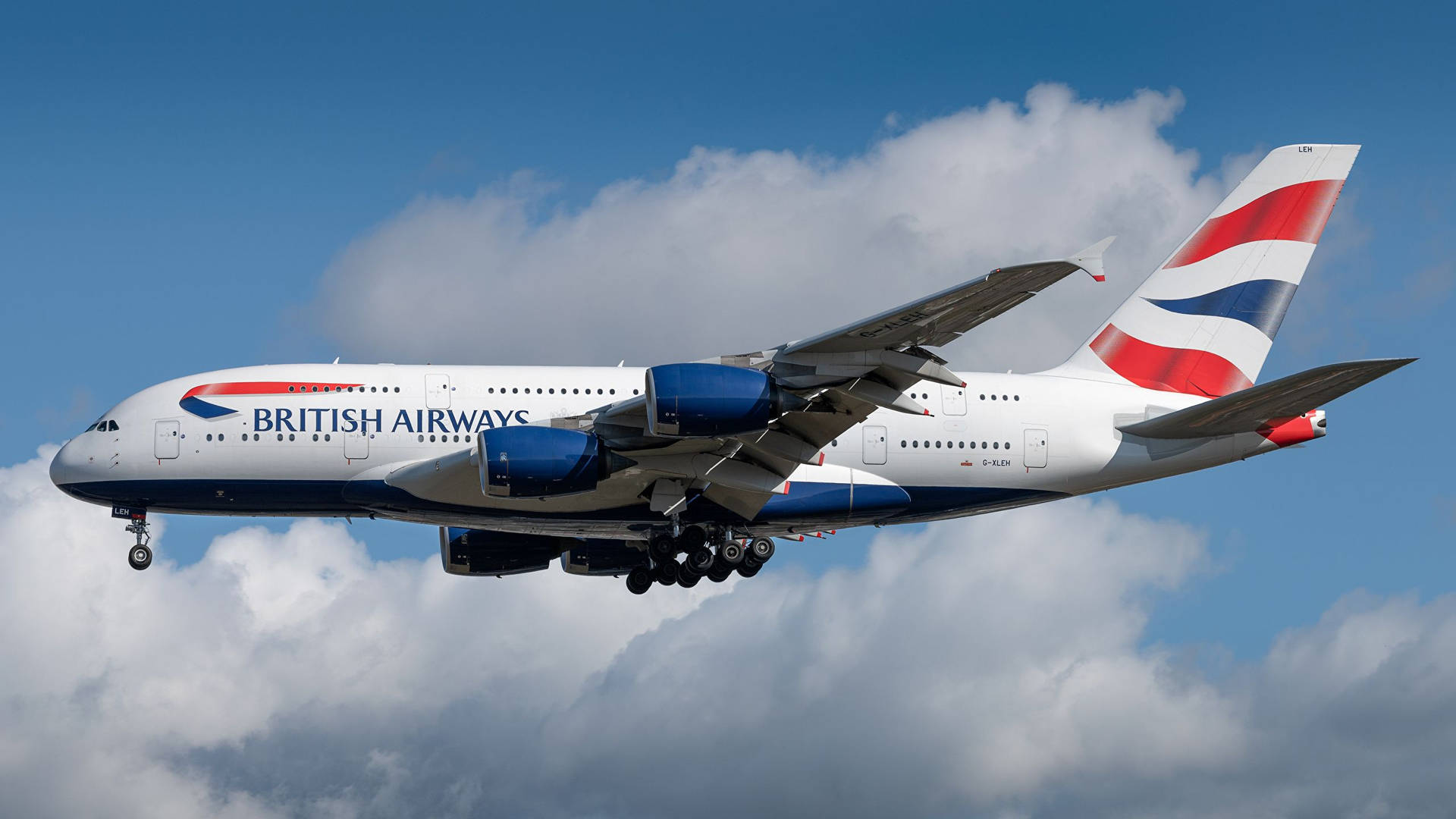 British Airways Airbus On A Flight Background