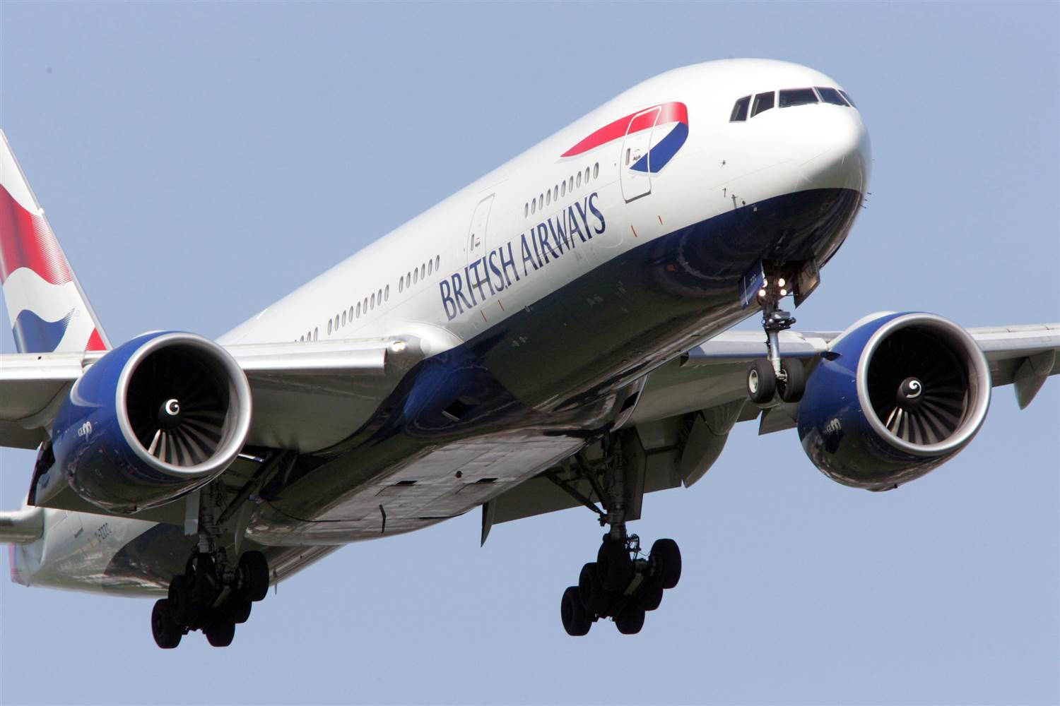 British Airways Airplane Ascending Close Up Background