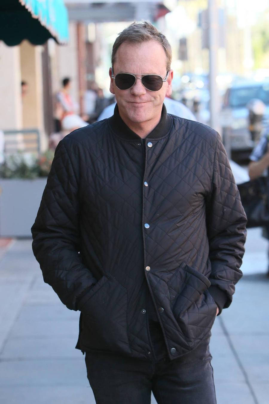 British Canadian Celebrity Kiefer Sutherland All Black Attire