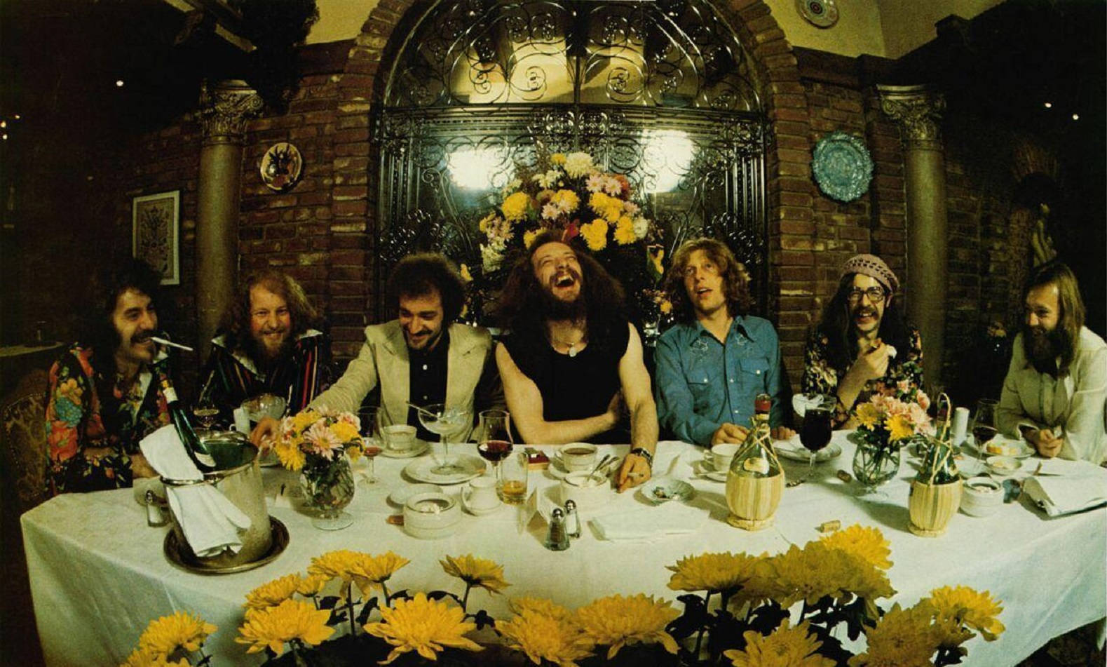 British Progressive Rock Band Jethro Tull Vintage Fisheye View Shot Background