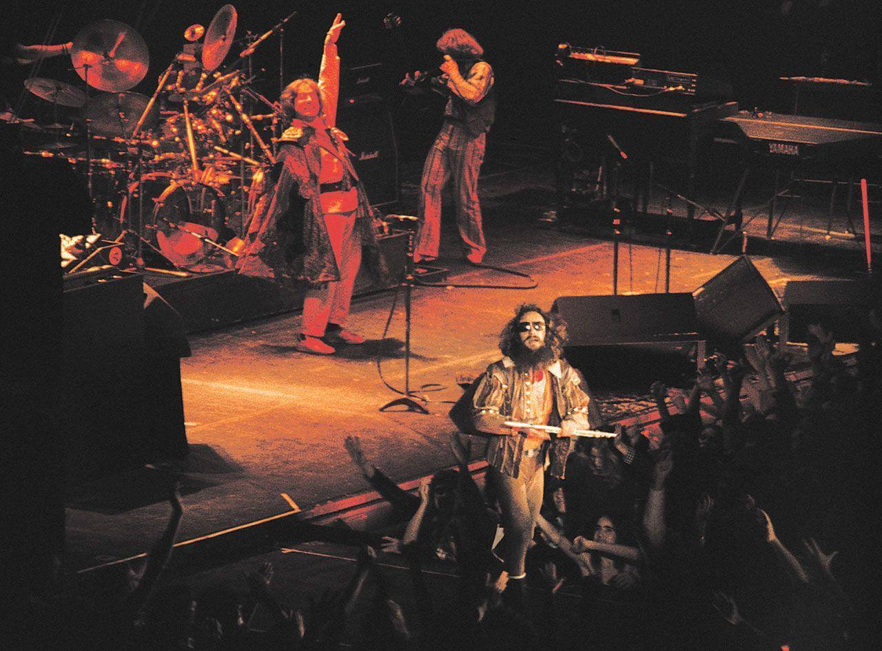 British Rock Band Jethro Tull 70s Concert Photograph Background