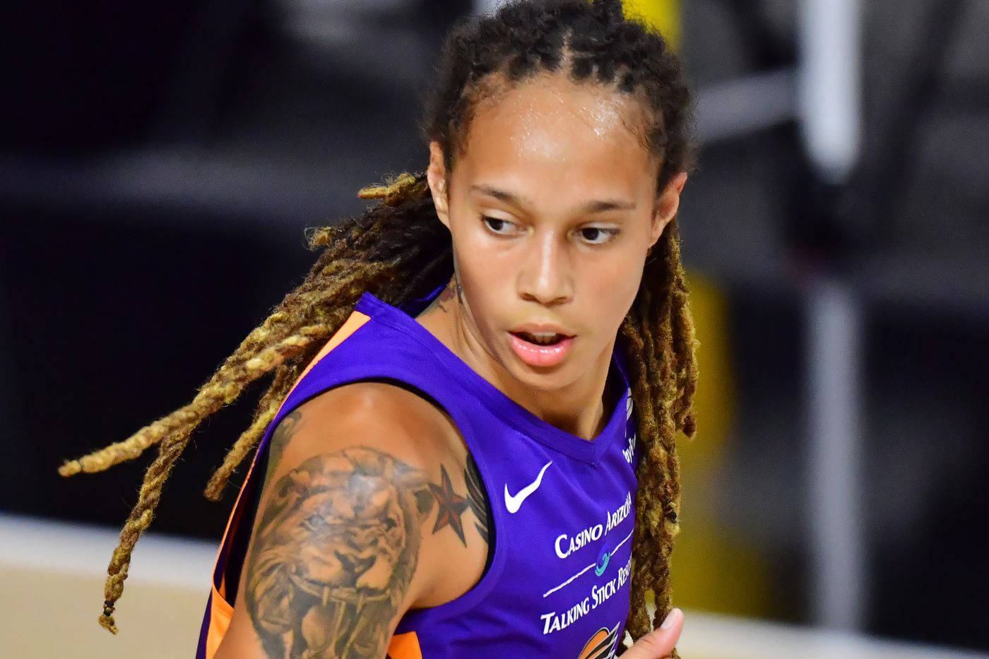 Brittney Griner Lion Tattoo Background