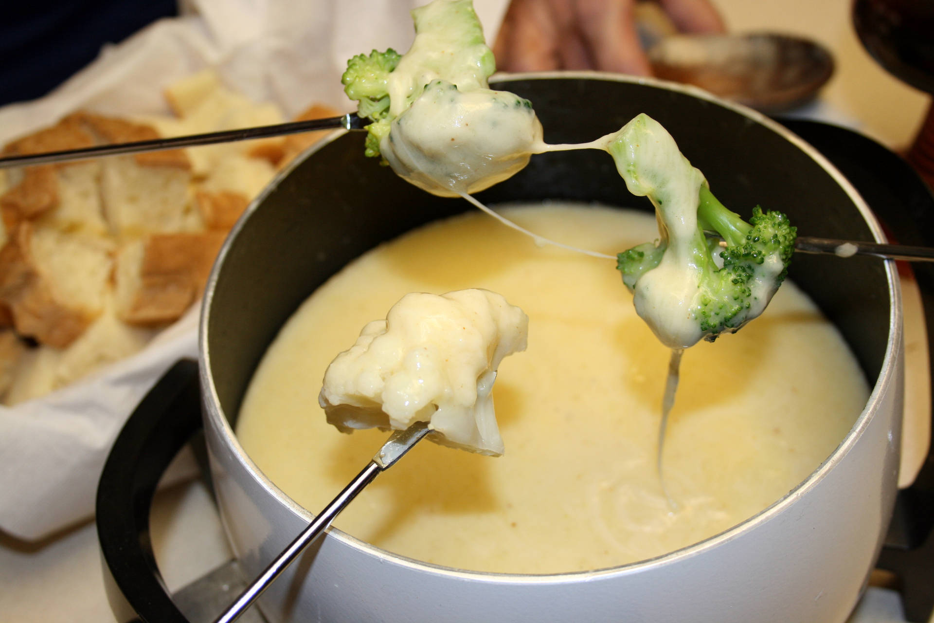 Broccoli Cheese Fondue Background