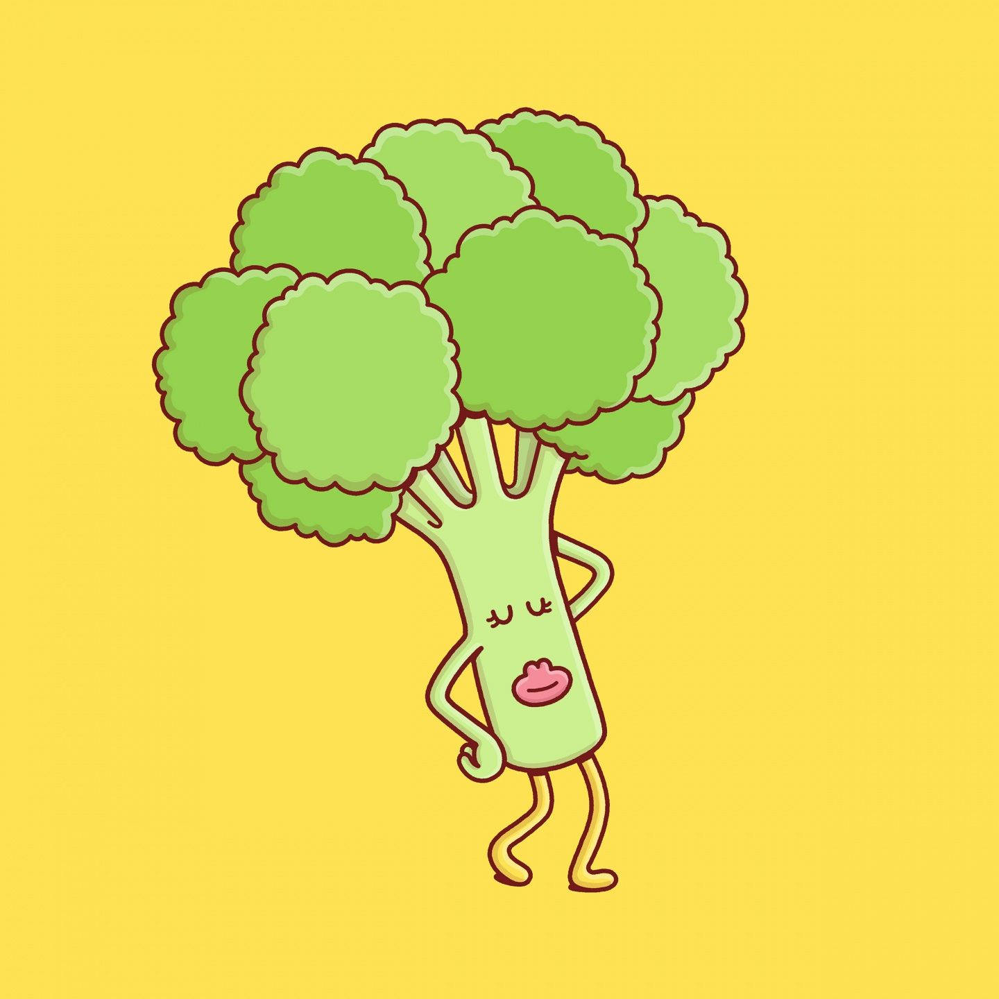 Broccoli With Annoying Face Background