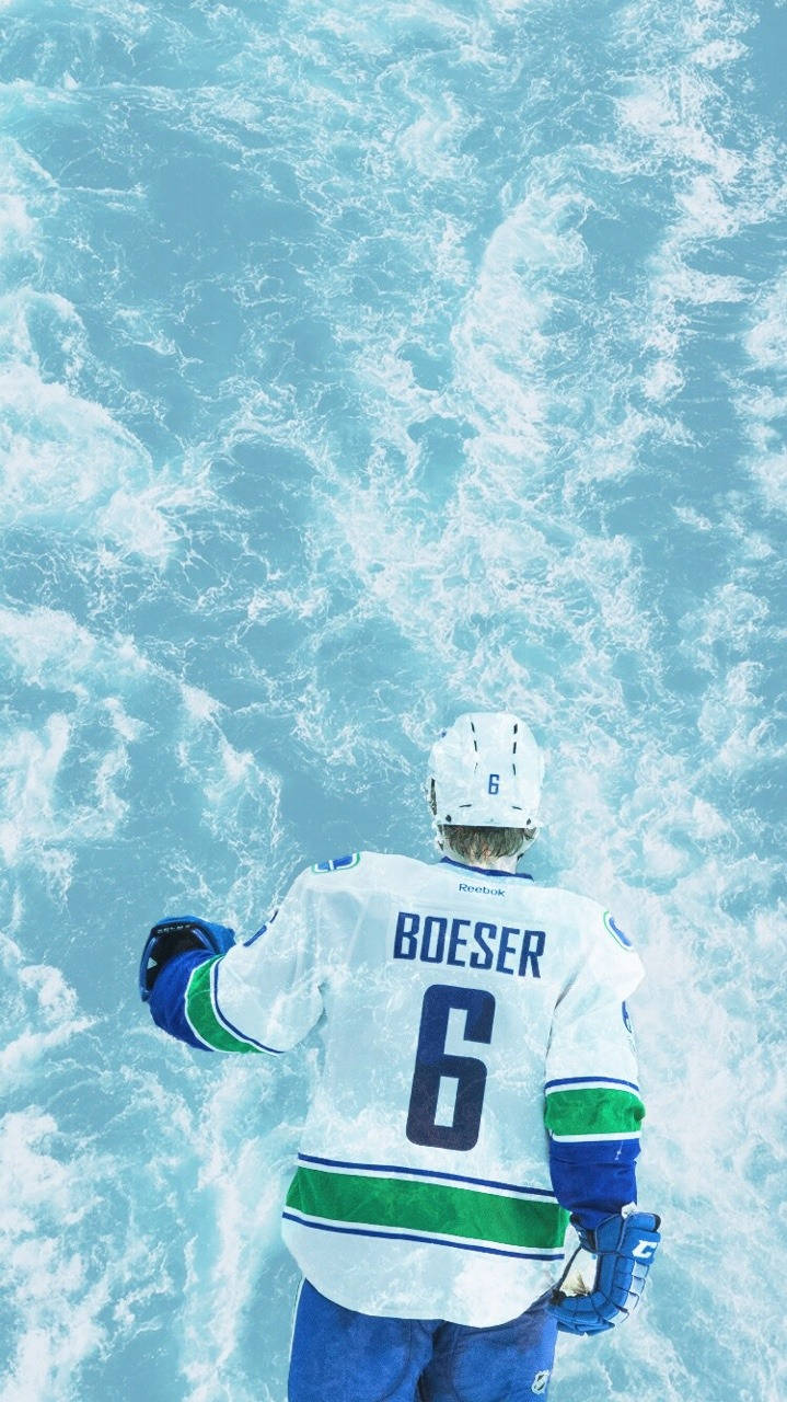 Brock Boeser Aesthetic Ocean Wave Background