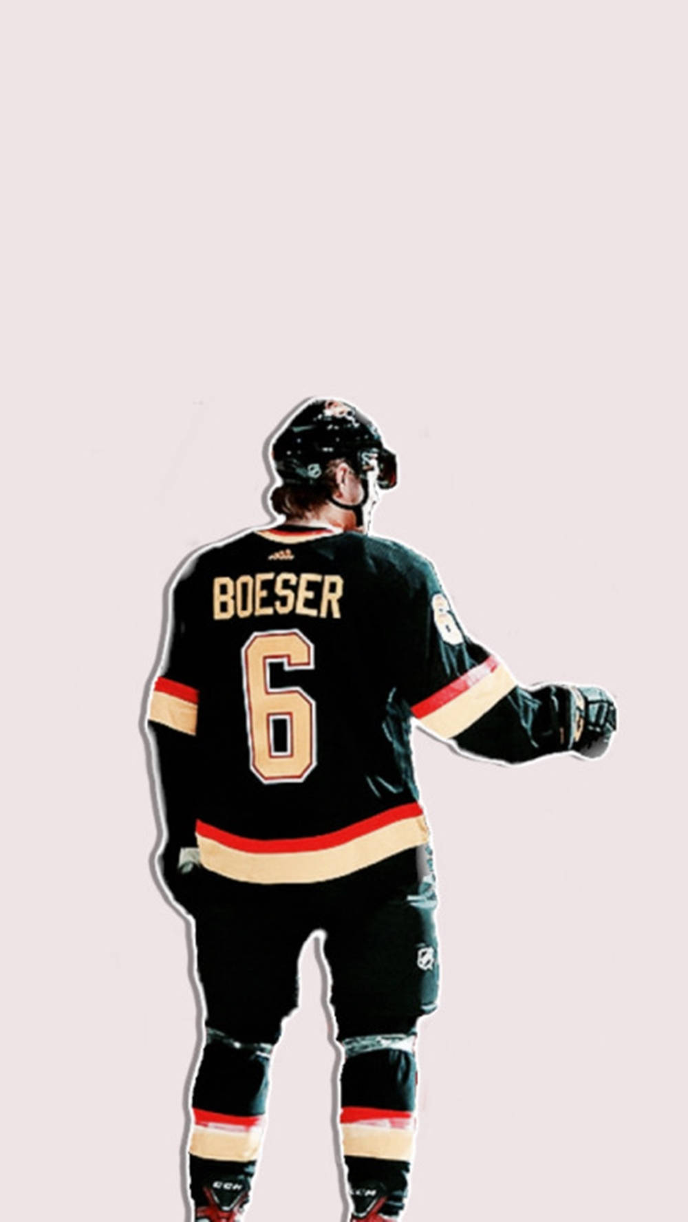 Brock Boeser Black Ice Hockey Jersey Background