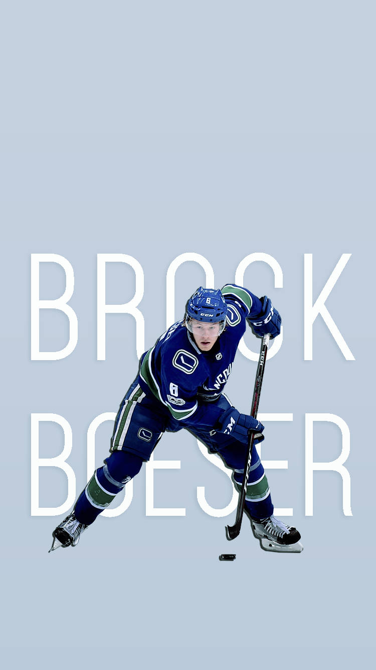 Brock Boeser Ice Hockey Name Art Background