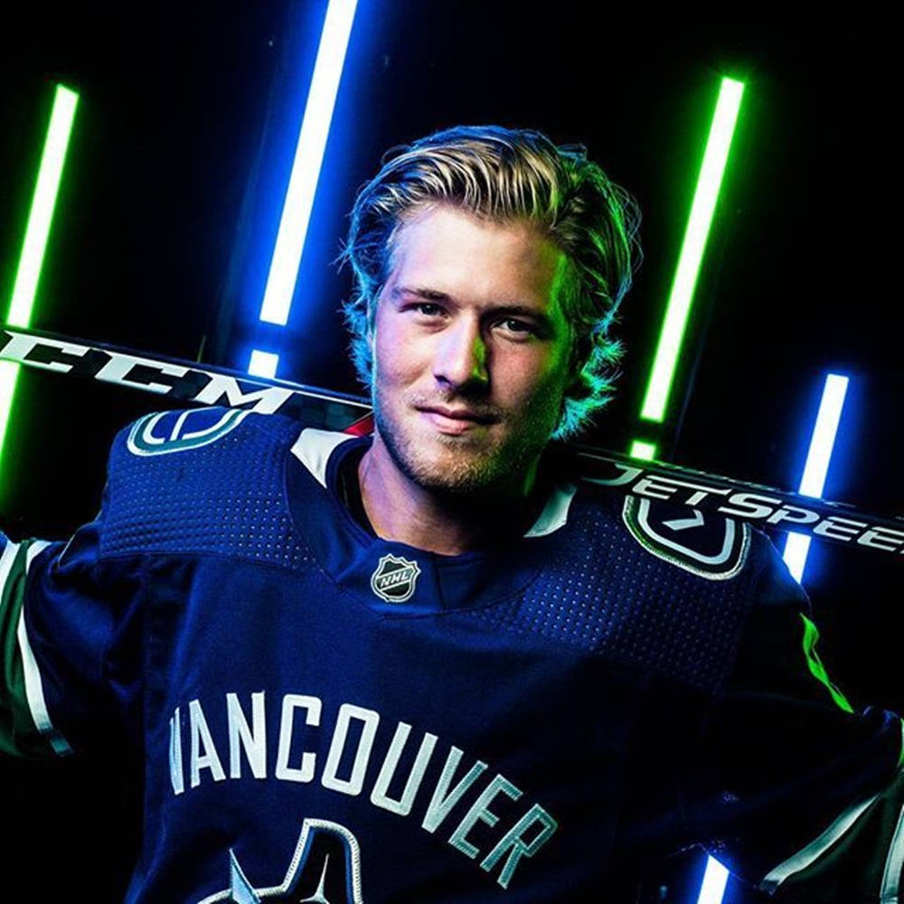 Brock Boeser Vancouver Canucks Ice Hockey Player Background