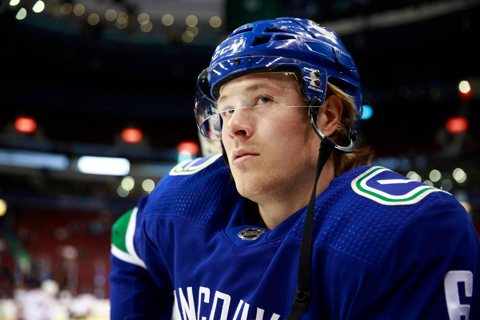 Brock Boeser Vancouver Canucks Vs. Anaheim Ducks Background