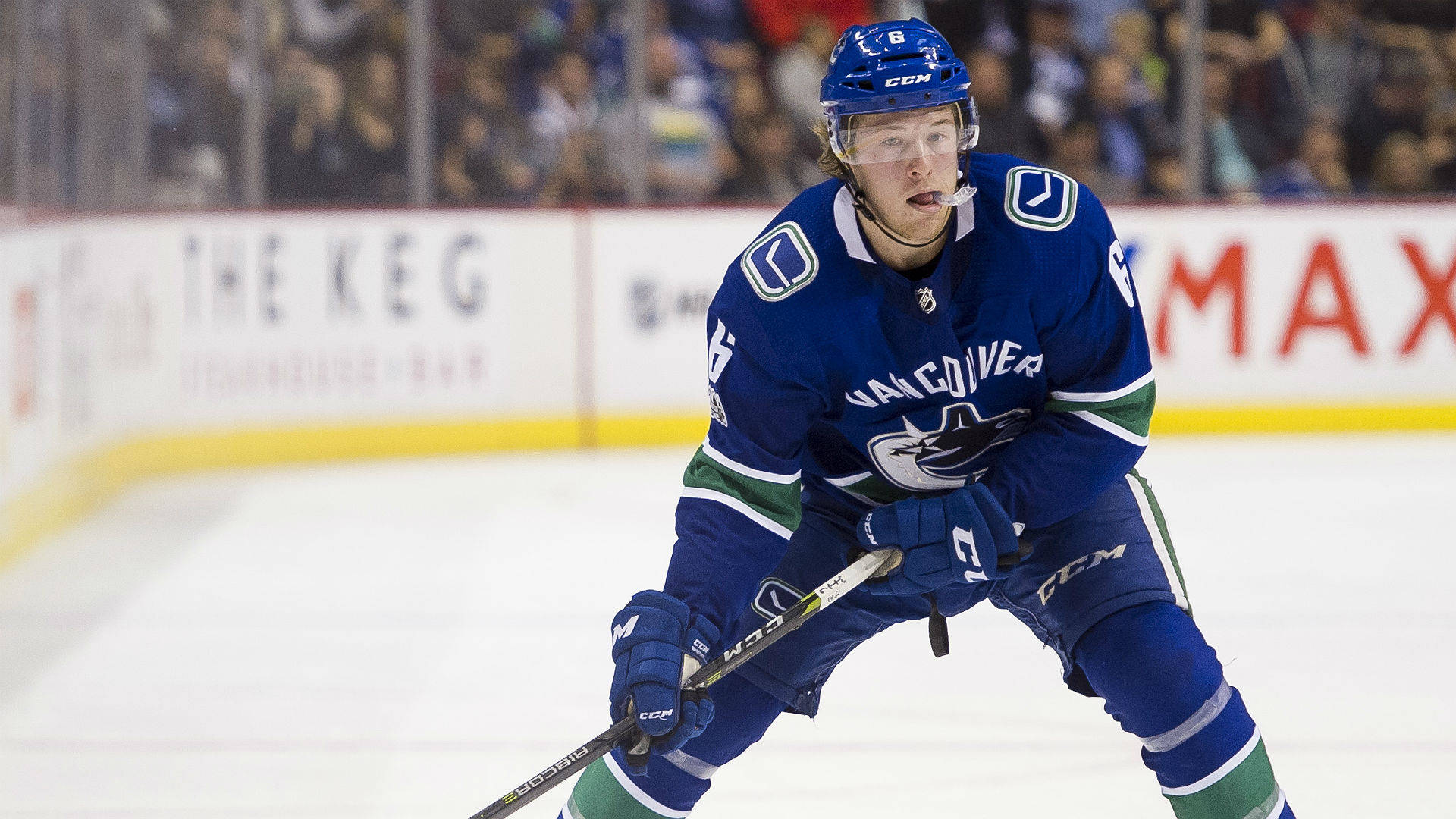 Brock Boeser Vancouver Canucks Vs. Edmonton Oilers Background