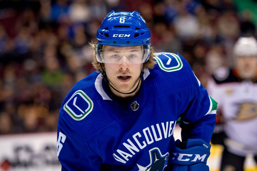 Brock Boeser Vancouver Canucks Vs. New York Islanders Background