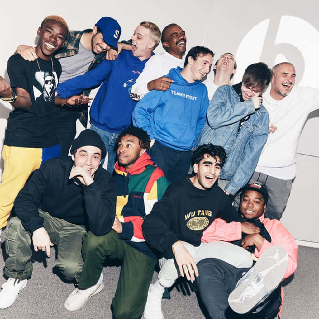 Brockhampton Posing For A Group Photo Background