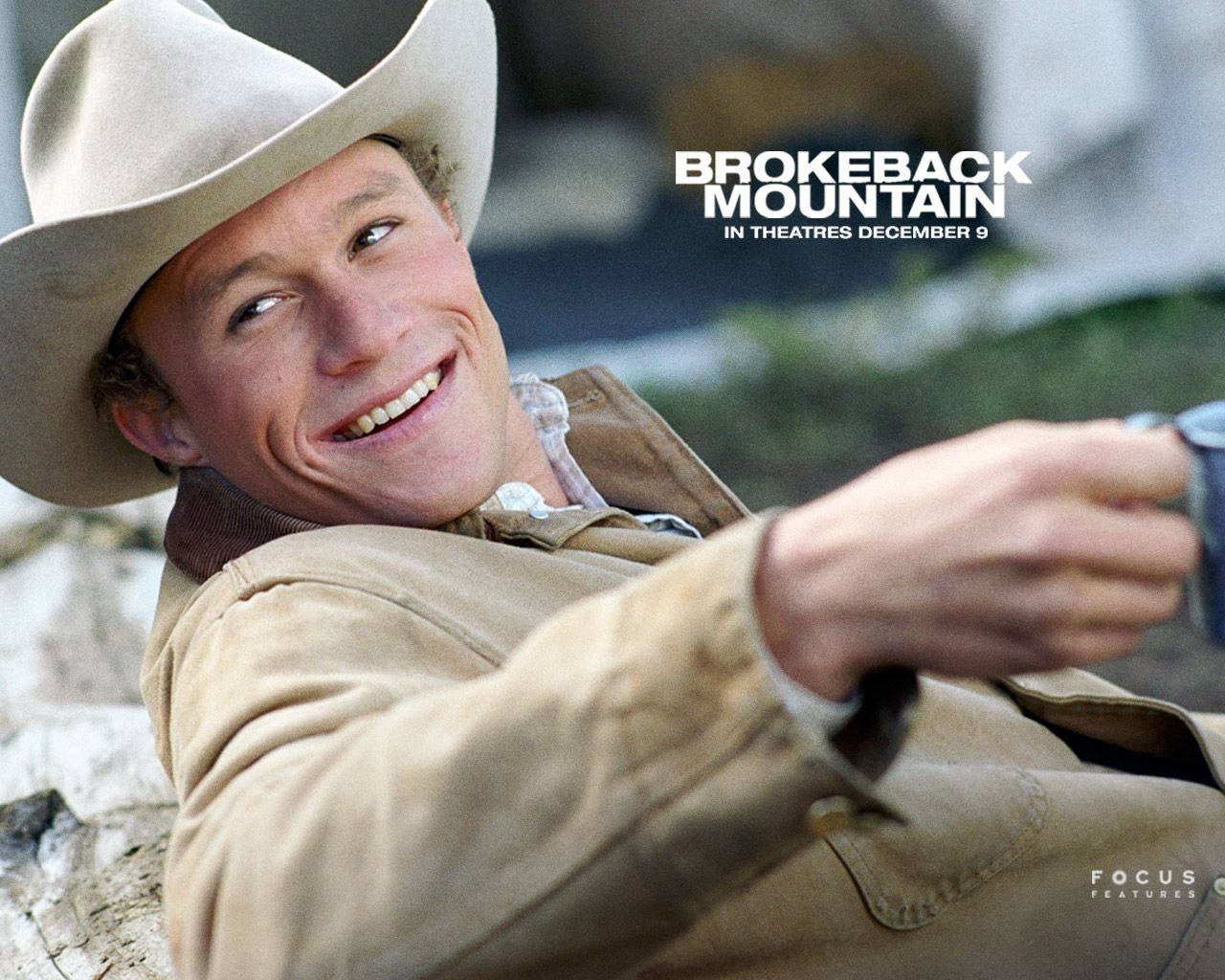 Brokeback Mountain Heath Ledger Smile Background