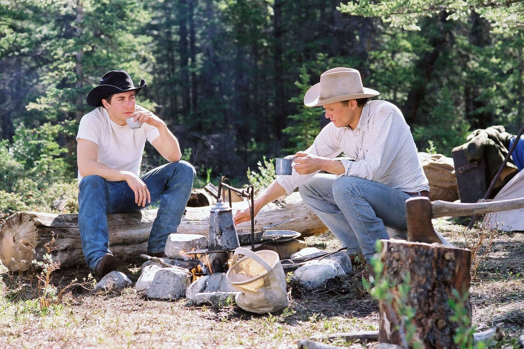 Brokeback Mountain Morning Camping Background