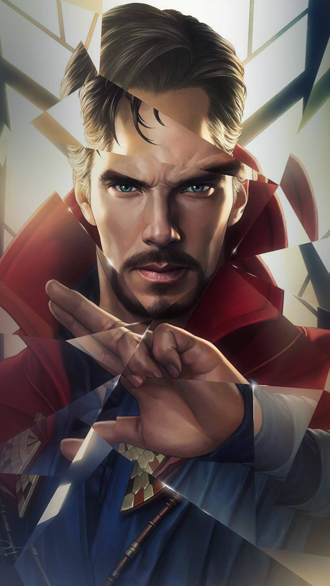 Broken Glass Art Superhero Doctor Strange Background