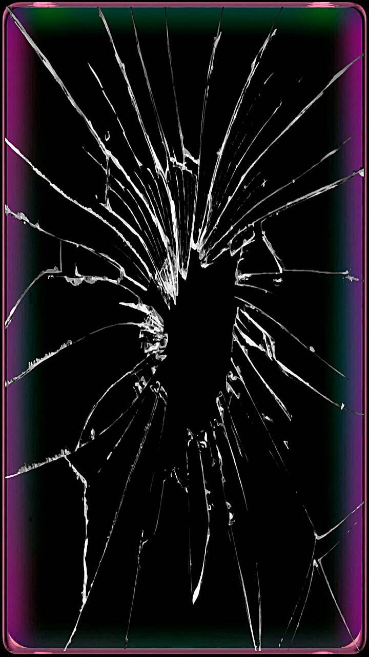 Broken Glass With Cracks