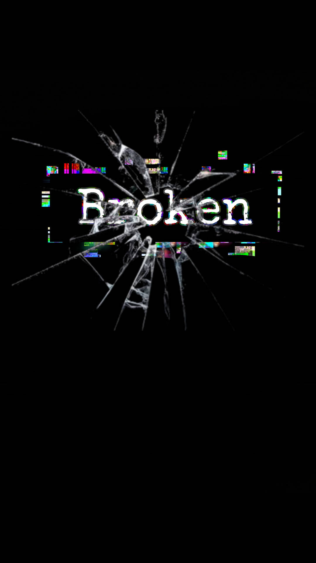 Broken Glass Word Art Background