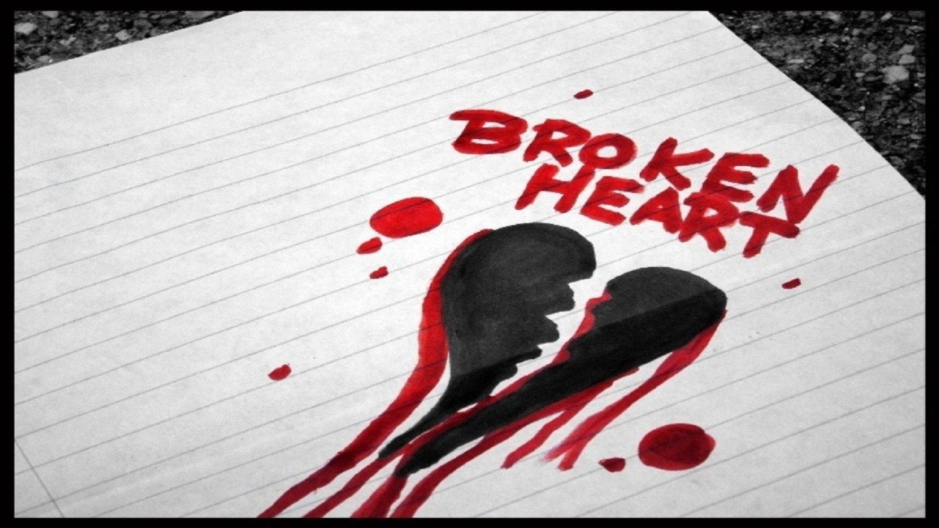 Broken Heart Marker Art