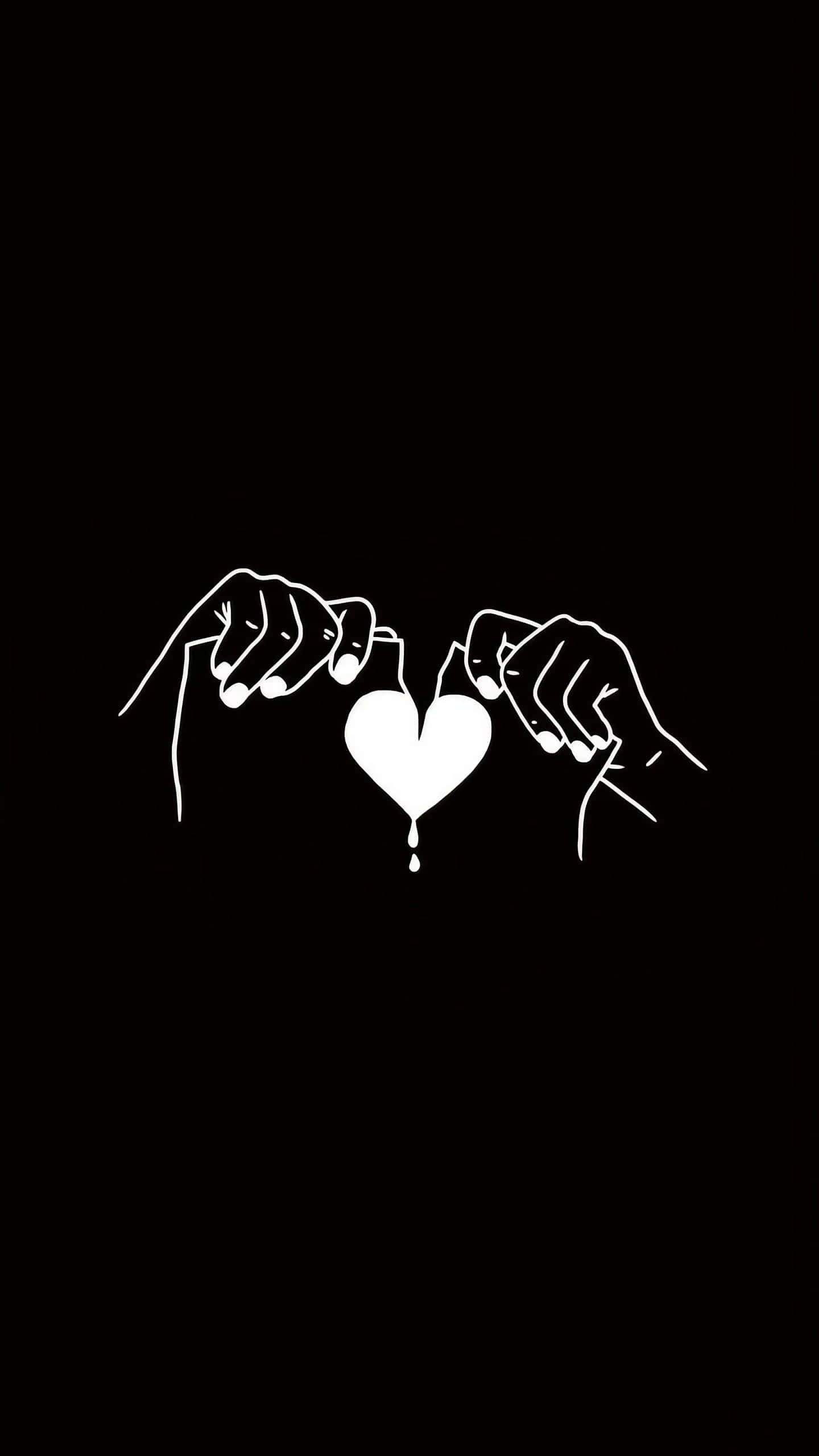 Broken Heart Over Grey Background Background
