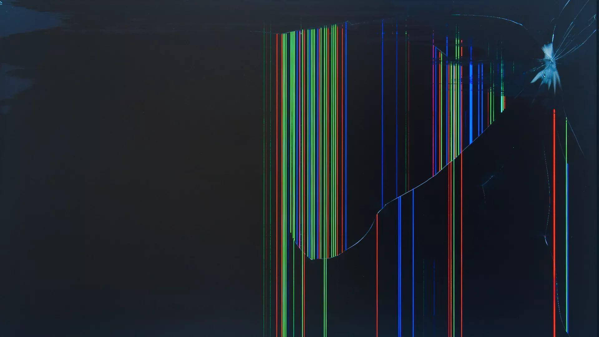 Broken Rgb Lines Screen Background