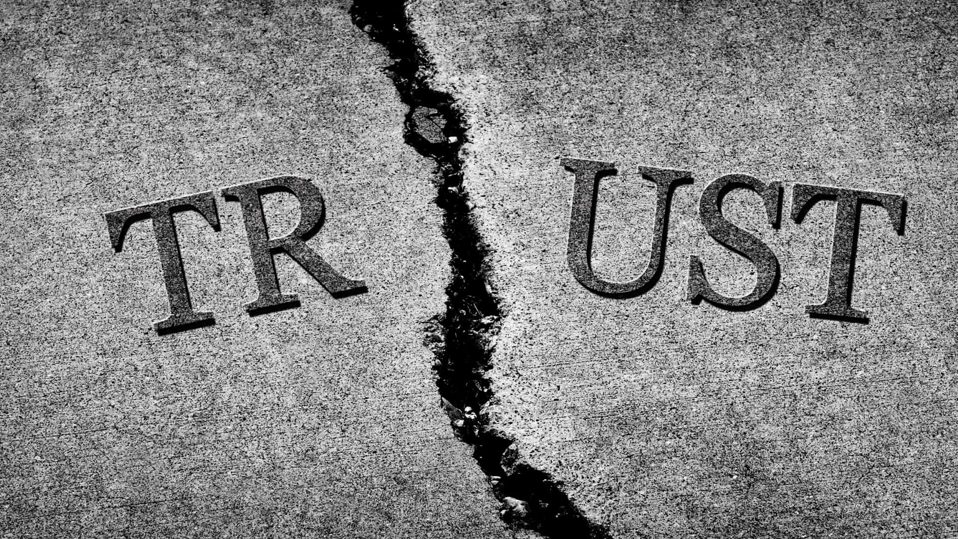 Broken Trust Concept Background