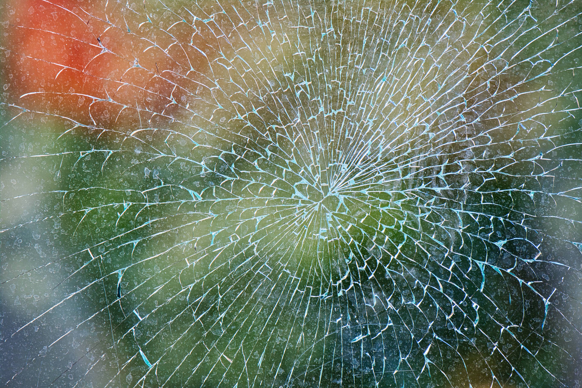 Broken Window Before Greeneries Background