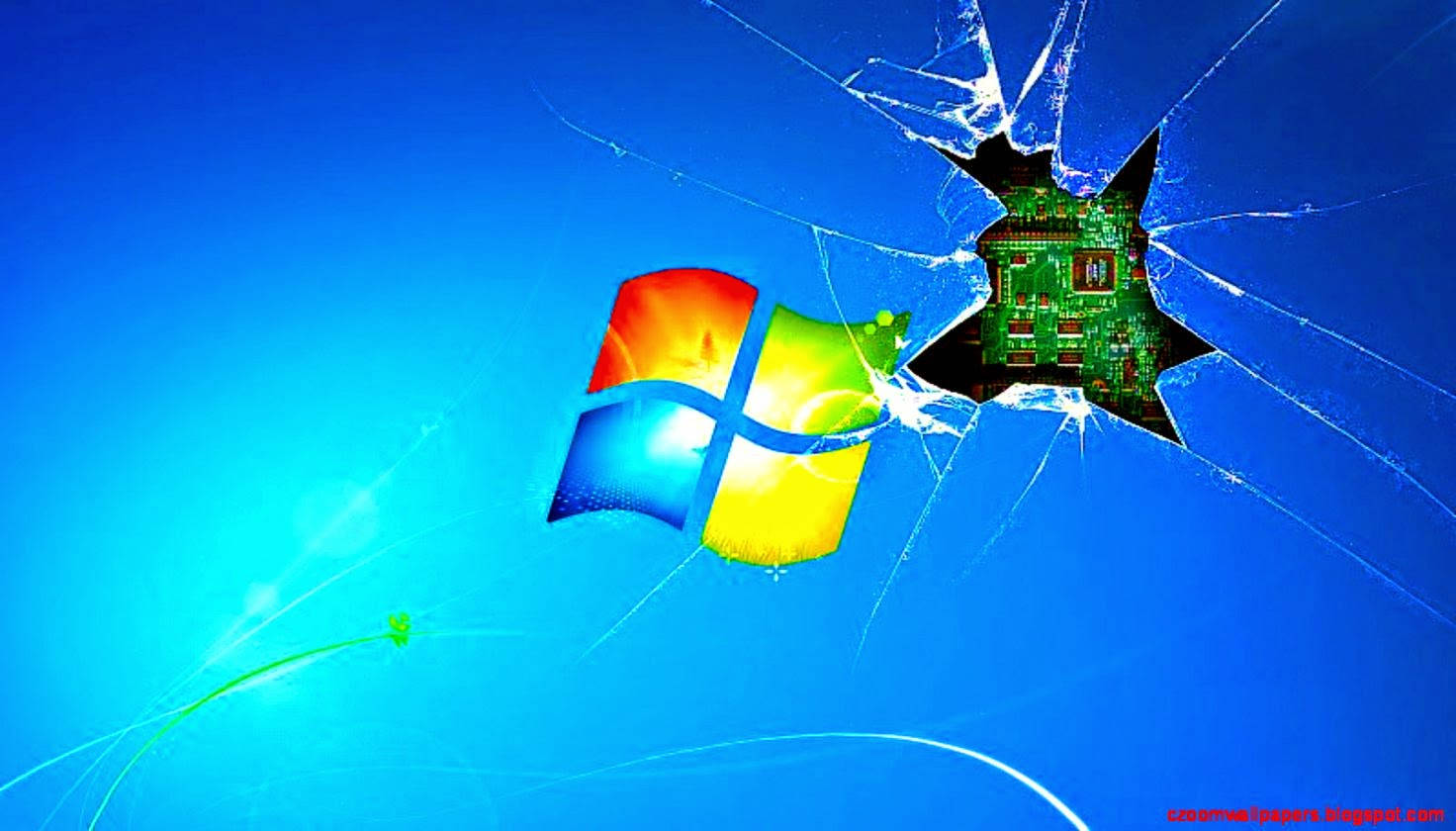 Broken Windows 7 Screen Background