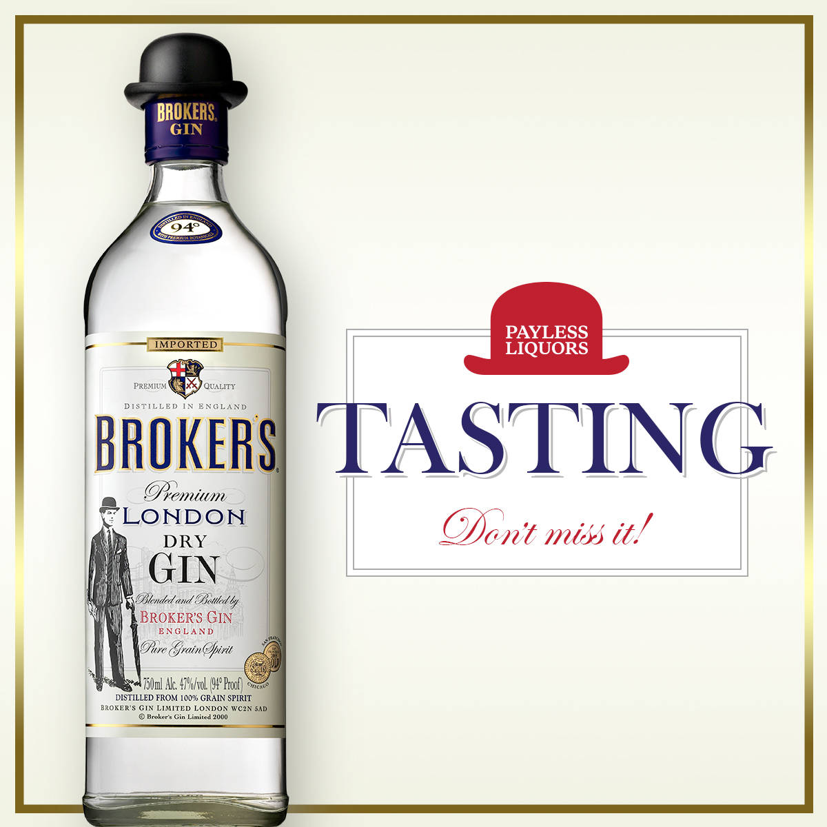 Brokers Gin Tasting Poster