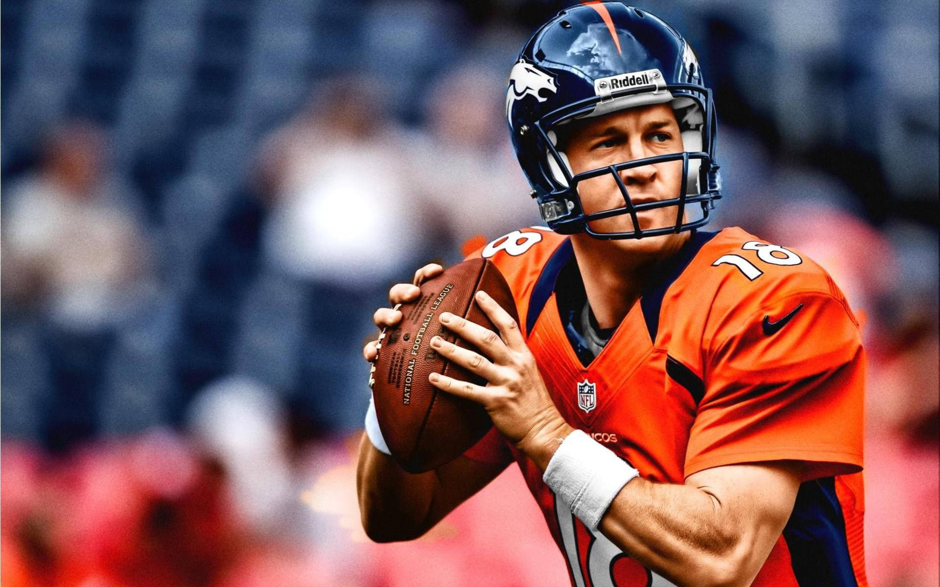 Broncos Peyton Manning Serving Background